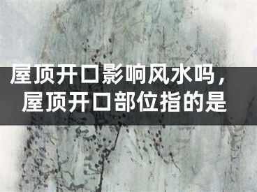 屋顶开口影响风水吗,屋顶开口部位指的是