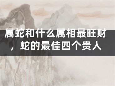 属蛇和什么属相最旺财,蛇的最佳四个贵人