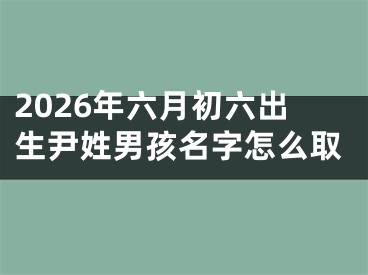2026年六月初六出生尹姓男孩名字怎么取