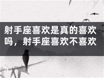 射手座喜欢是真的喜欢吗，射手座喜欢不喜欢