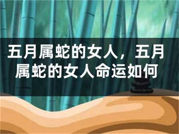 五月属蛇的女人,五月属蛇的女人命运如何
