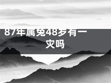 87年属兔48岁有一灾吗