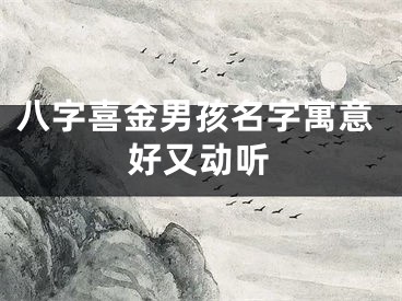 八字喜金男孩名字寓意好又动听