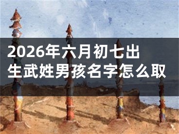 2026年六月初七出生武姓男孩名字怎么取