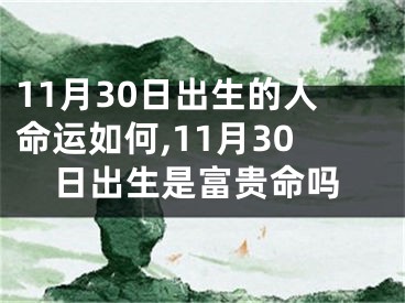 11月30日出生的人命运如何,11月30日出生是富贵命吗