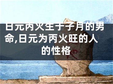 日元丙火生于子月的男命,日元为丙火旺的人的性格