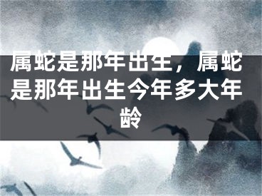 属蛇是那年出生，属蛇是那年出生今年多大年龄