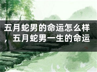 五月蛇男的命运怎么样,五月蛇男一生的命运