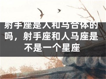 射手座是人和马合体的吗，射手座和人马座是不是一个星座