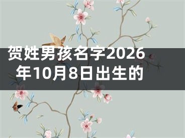 贺姓男孩名字2026年10月8日出生的