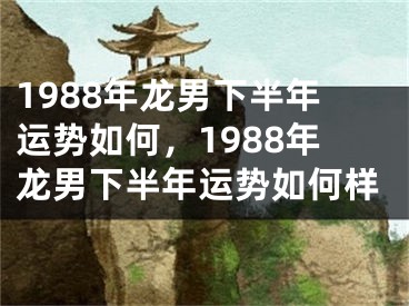 1988年龙男下半年运势如何，1988年龙男下半年运势如何样