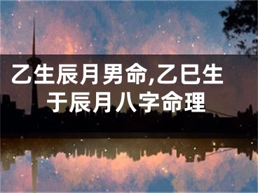 乙生辰月男命,乙巳生于辰月八字命理