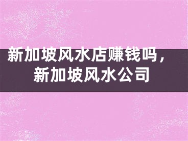 新加坡风水店赚钱吗,新加坡风水公司