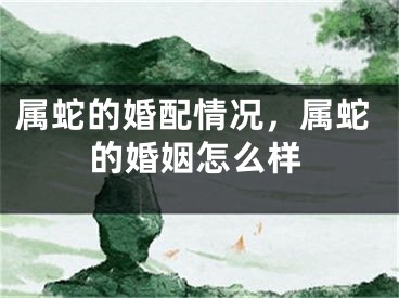 属蛇的婚配情况,属蛇的婚姻怎么样