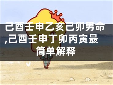 己酉壬申乙亥己卯男命,己酉壬申丁卯丙寅最简单解释