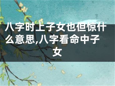 八字时上子女也但惊什么意思,八字看命中子女