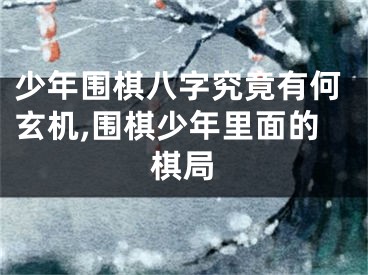 少年围棋八字究竟有何玄机,围棋少年里面的棋局