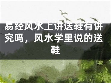 易经风水上讲送鞋有讲究吗，风水学里说的送鞋