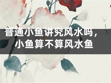 普通小鱼讲究风水吗，小鱼算不算风水鱼