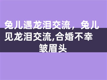 兔儿遇龙泪交流，兔儿见龙泪交流,合婚不幸皱眉头