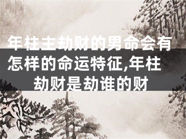 年柱主劫财的男命会有怎样的命运特征,年柱劫财是劫谁的财
