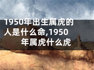 1950年出生属虎的人是什么命,1950年属虎什么虎
