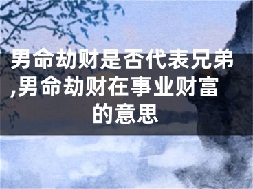 男命劫财是否代表兄弟,男命劫财在事业财富的意思