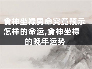 食神坐禄男命究竟预示怎样的命运,食神坐禄的晚年运势