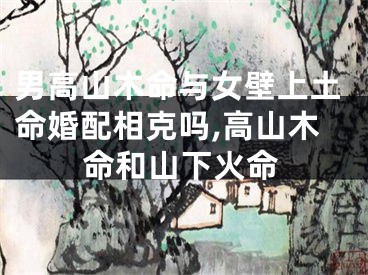 男高山木命与女壁上土命婚配相克吗,高山木命和山下火命