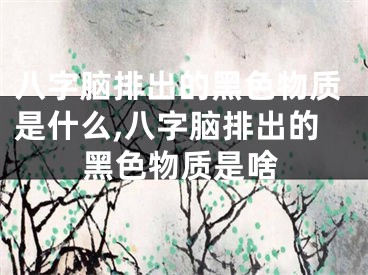八字脑排出的黑色物质是什么,八字脑排出的黑色物质是啥