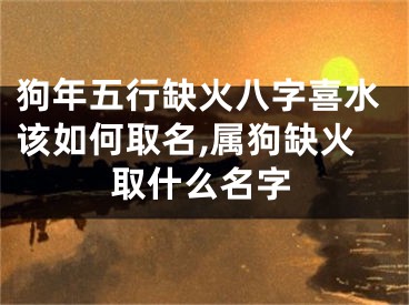 狗年五行缺火八字喜水该如何取名,属狗缺火取什么名字