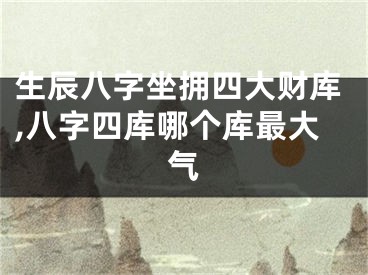 生辰八字坐拥四大财库,八字四库哪个库最大气