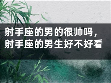 射手座的男的很帅吗，射手座的男生好不好看