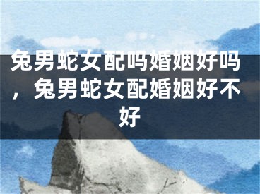 兔男蛇女配吗婚姻好吗，兔男蛇女配婚姻好不好