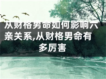 从财格男命如何影响六亲关系,从财格男命有多厉害