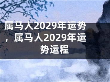 属马人2029年运势，属马人2029年运势运程