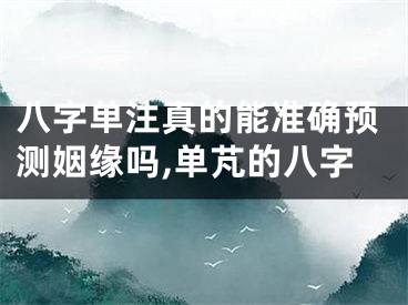 八字单注真的能准确预测姻缘吗,单芃的八字