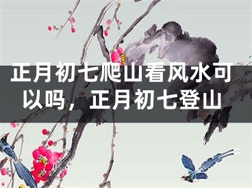 正月初七爬山看风水可以吗,正月初七登山