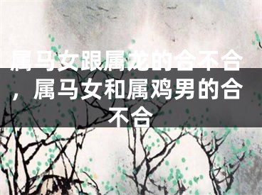 属马女跟属龙的合不合，属马女和属鸡男的合不合