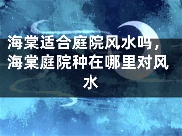海棠适合庭院风水吗,海棠庭院种在哪里对风水