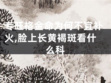专旺格金命为何不宜补火,脸上长黄褐斑看什么科