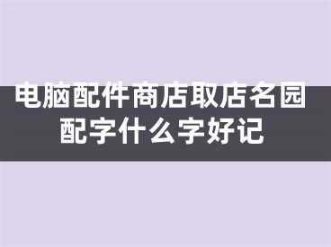 电脑配件商店取店名园配字什么字好记