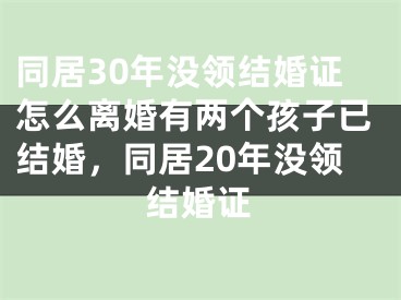 同居30年没领结婚证怎么离婚有两个孩子已结婚，同居20年没领结婚证