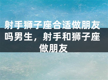 射手狮子座合适做朋友吗男生，射手和狮子座做朋友