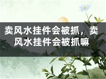 卖风水挂件会被抓，卖风水挂件会被抓嘛