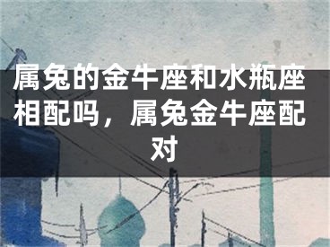 属兔的金牛座和水瓶座相配吗，属兔金牛座配对