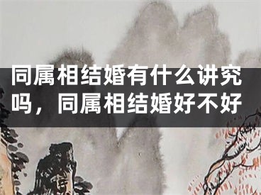 同属相结婚有什么讲究吗，同属相结婚好不好