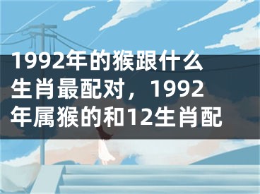 1992年的猴跟什么生肖最配对，1992年属猴的和12生肖配