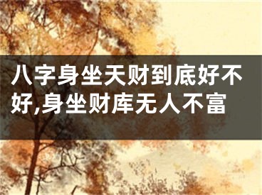 八字身坐天财到底好不好,身坐财库无人不富