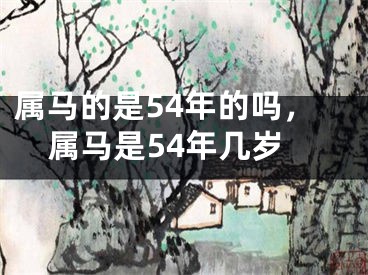 属马的是54年的吗，属马是54年几岁